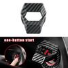 1x Engine Start Stop Push Button Switch Cover Trim Carbon Fiber Car Accessories