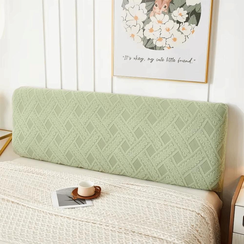 Washable Elastic Jacquard Bedhead Cover Dustproof Non-slip Bedside Protector All-inclusive Soft Bed Head Slipcover Home