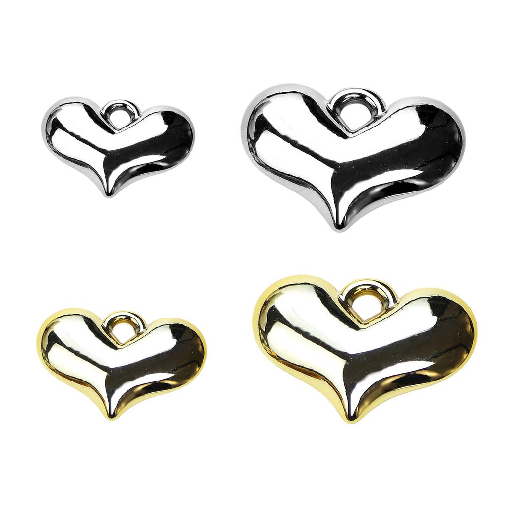 Versatile Heart Pendant Set for Keychains Assorted Love Heart Pendants DIY Jewelry Making Supplies Necklaces Charm