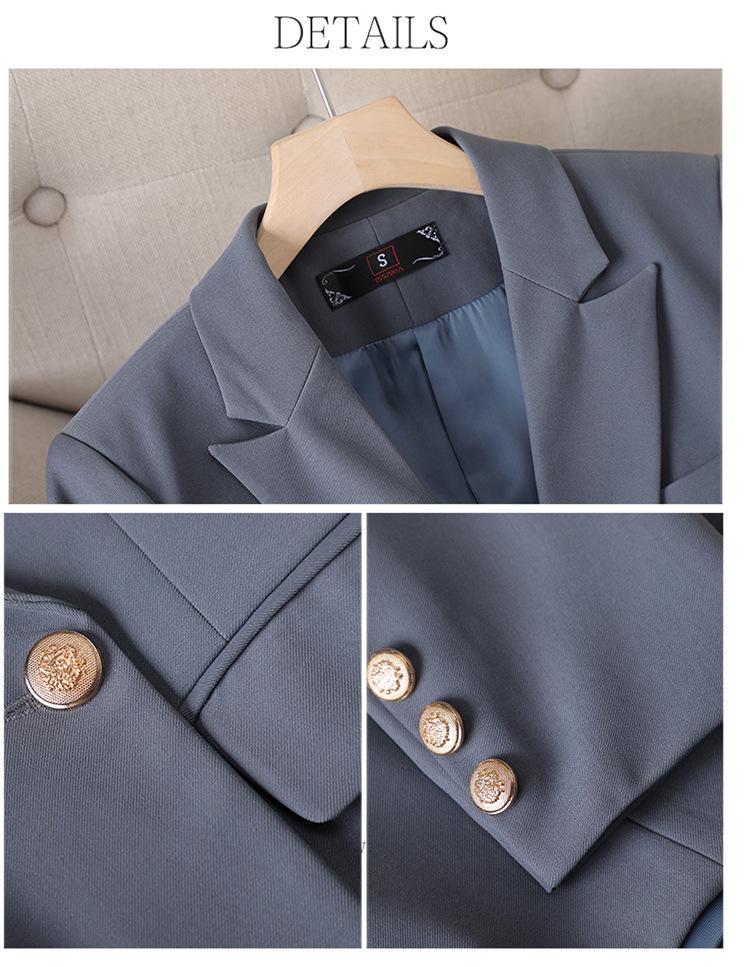Women's Professional Suit Set: Elegant Spring/Autumn Attire for College Interviews & Hotel Manager Uniform.