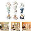Sea Horse Figurine Seahorse Statue Beach Decoration Wooden for Cafe Hotel Home