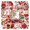 50pcs Cute Strawberry Graffiti Stickers for DIY: Perfect for Laptop, Phone Case, and Water Bottle.