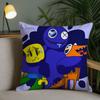 Cartoon-Spiel RRainbow Friends Kissenbezug Quadratisch Doppelseitiger Druck Sofakissenbezug Kissenbezug Schlafzimmer Nachttisch