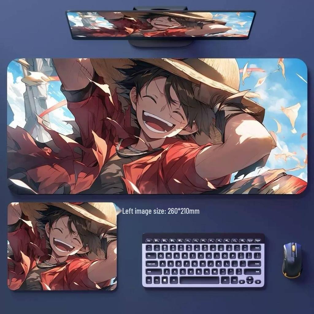 Extra velká podložka pod myš pro herní anime v čínském stylu se šitými okraji