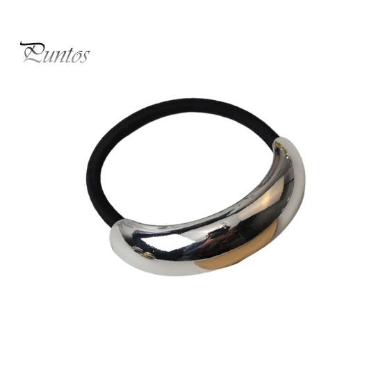 

Кольцо для волос из сплава с яркой поверхностью, эластичная резинка для волос, износостойкая женская веревка для волос, легкие аксессуары для волос B