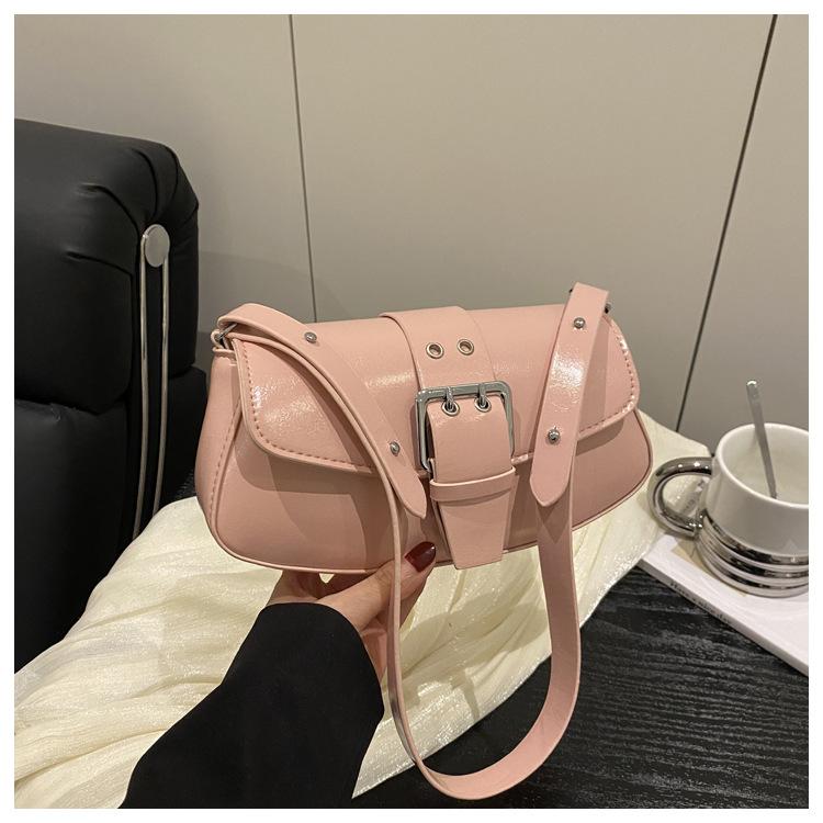 New 2025 Women's Belt Solid Color Casual Large Capacity Summer Casual Fashion Crossbody Portable Shoulder Armpit Bag