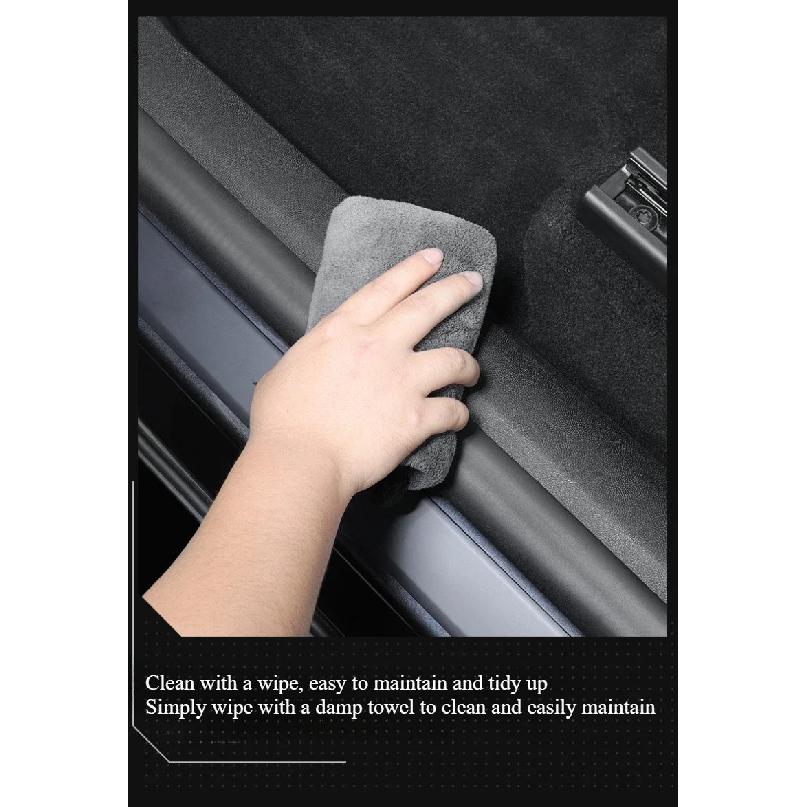 4/5Pcs for Tesla New ModelY Juniper 2025 TPE Front Rear Door Sill Protector Threshold Strip Anti-kick Guard Panel Waterproof Pad