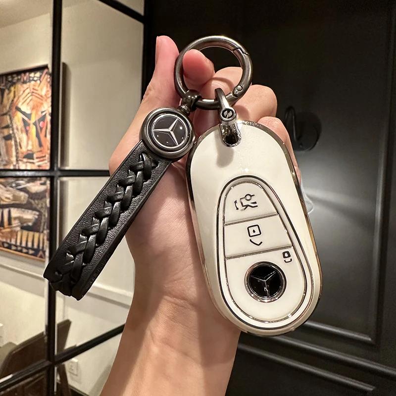 ULA5 Car Key Case Shell Fob For Mercedes Benz A C E S G Class GLC CLE CLA GLB GLS W177 W205 W213 W222 X167 AMG Keychain