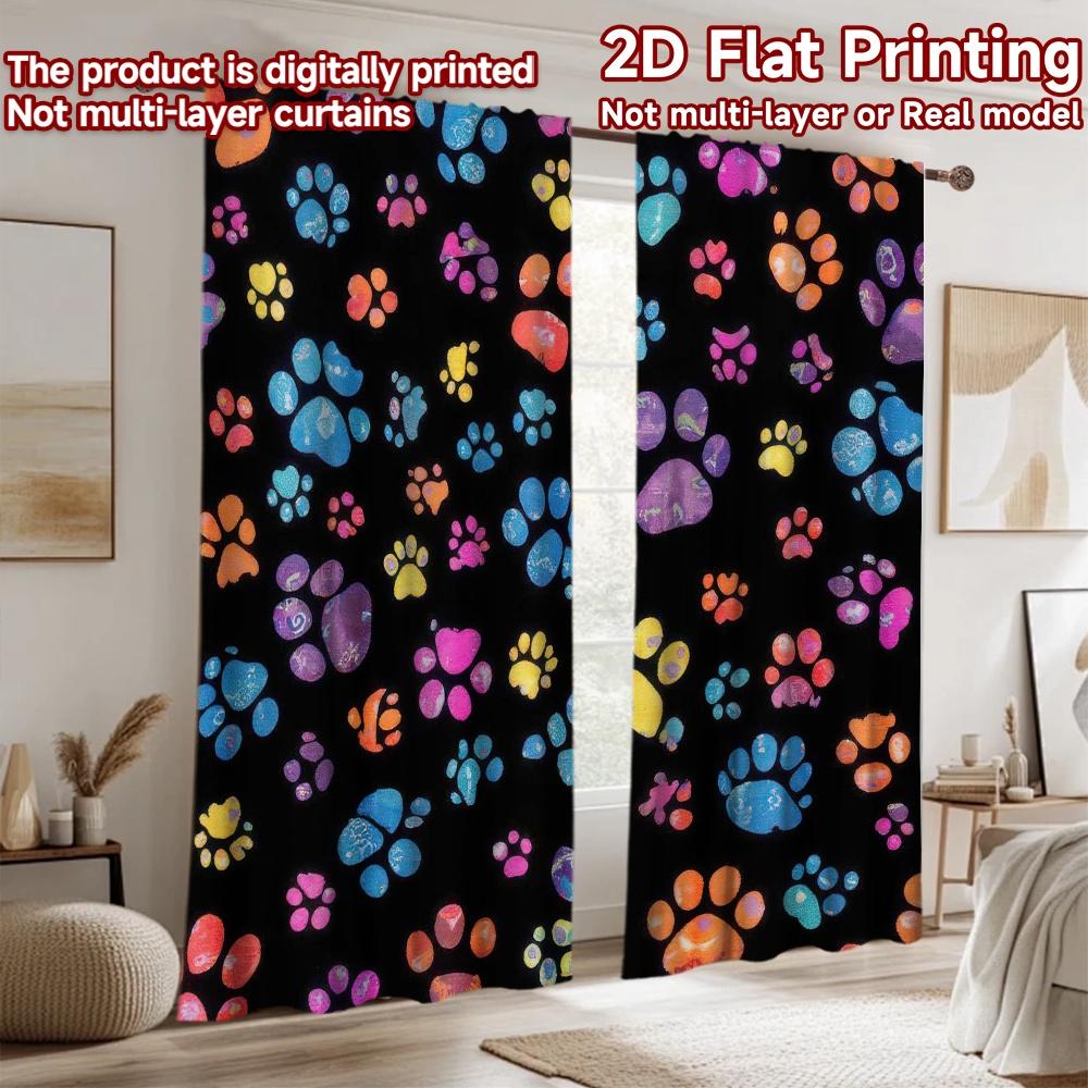2D flache Fotokulisse Beliebter Fotografie-Banner Bunte Tierpfoten 100% Polyester Feiertagsdekorationen für