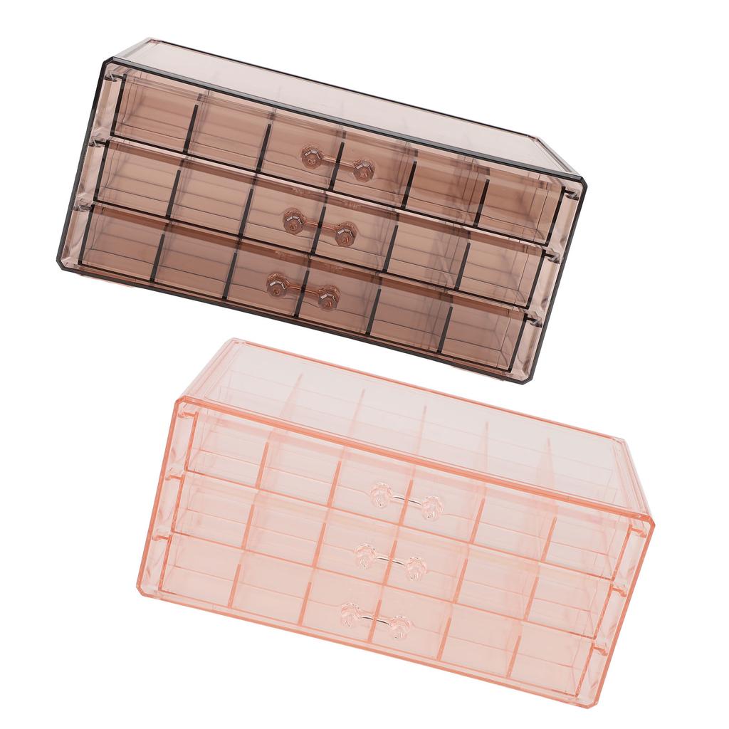 Jewelry Box 3 Layer 72 Cells Antioxidant Acrylic Clear Jewelry Organizer for Earring Necklace