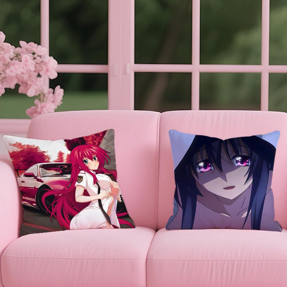 High School DxD anime Cushion Cover Reversible Plush Pillow Cover – For car, sofa, bedroom, perfect as a gift.
