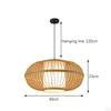 Bamboo Woven Pendant Lamp Light Rustic Weave Ceiling with Adjustable Cord for