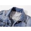 Danmo Women Short Denim Jackets Vintage Long Sleeve Jeans Outwear Casual Female Coat Spring Autumn