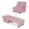 Fold-out Armchair for Sleeping KIMO Bedding Container Family Furniture Hunter Pink