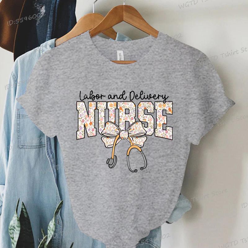 Nurse Labor and Delivery Coquette Shirts Nurse Appreciation Gift Short Sleeve Tee Nursing Life T-shirt Gift for Nurse Tee Shirt