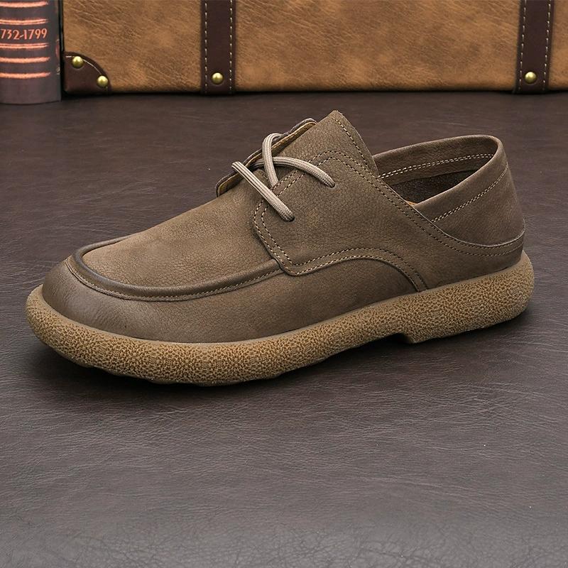 Fashion Durable Men's Lace Up Genuine Leather Casual Shoes Male Comfortable Sneakers Tenis Masculino Zapatos Hombre