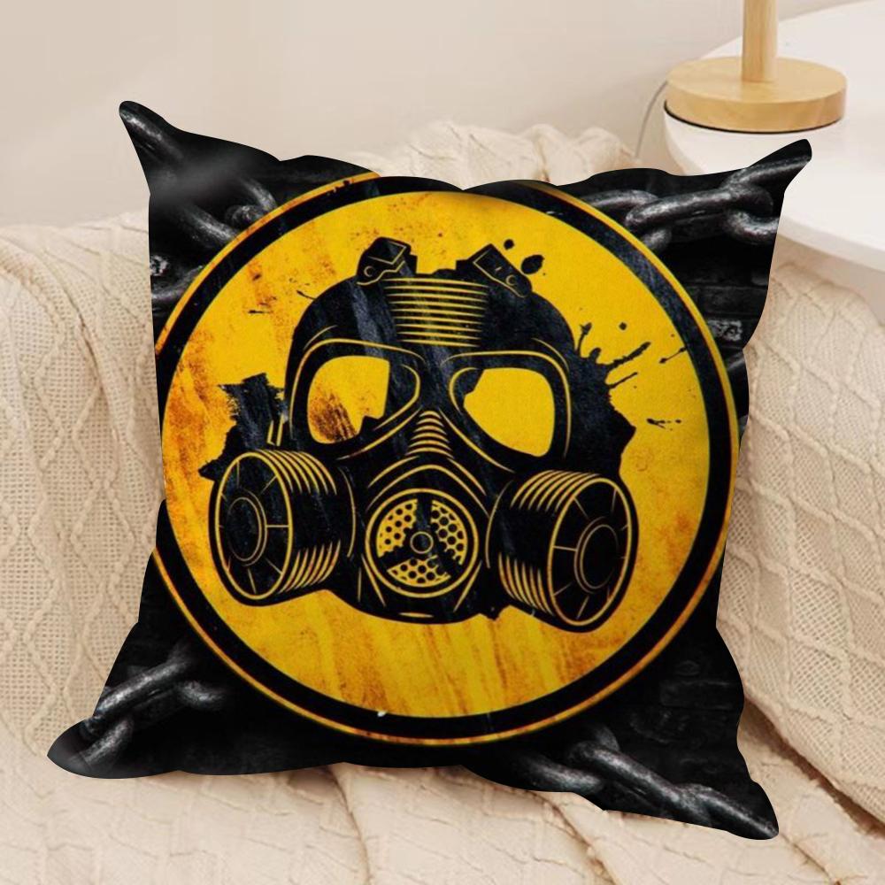 SStalker Game Cushion Cover Silky Short Plush DoubleSided Printed Pillow Case for Sofa All Seasons Home Decor Gift