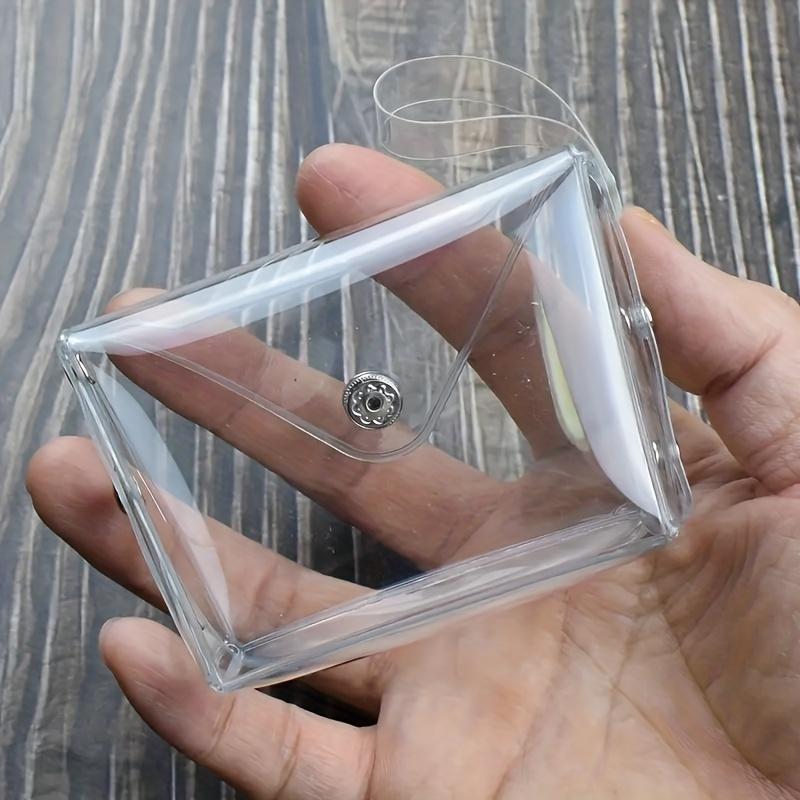 Minimalist Design, Compact Transparent PVC Coin Purse with Snap Closure - Versatile & Portable for Coins Small Purse