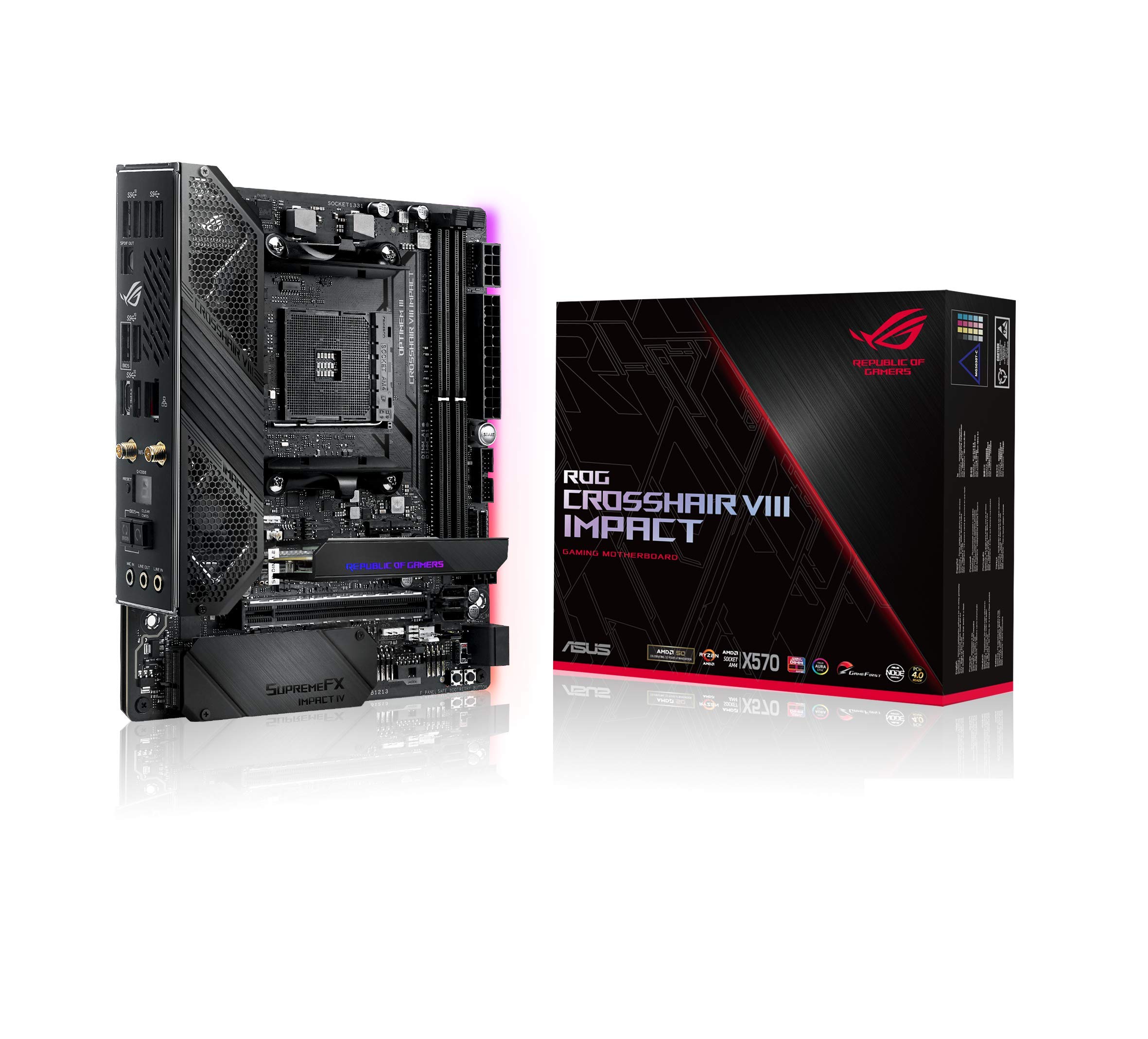 

Материнська плата ASUS AMD X570 ROG CROSSHAIR VIII IMPACT [mini-DTX], сумісна з AM4