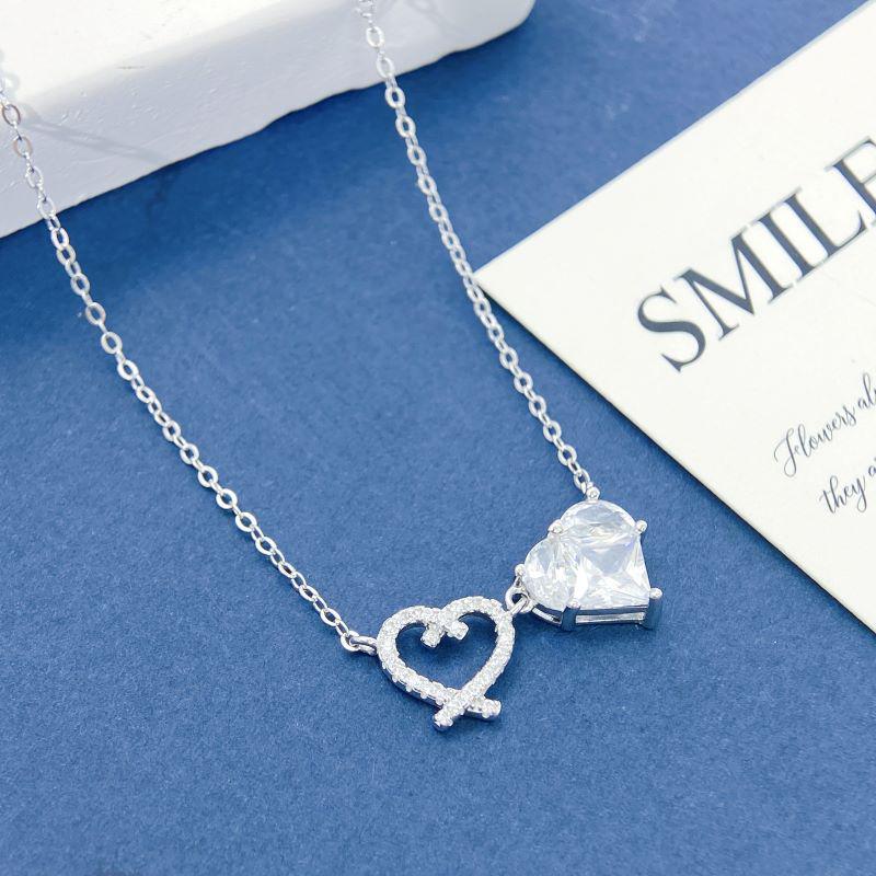 S925 Sterling Silver Heart Necklace: Stylish, Versatile, Elegant Design - Perfect Women s Birthday Gift S925 Silver
