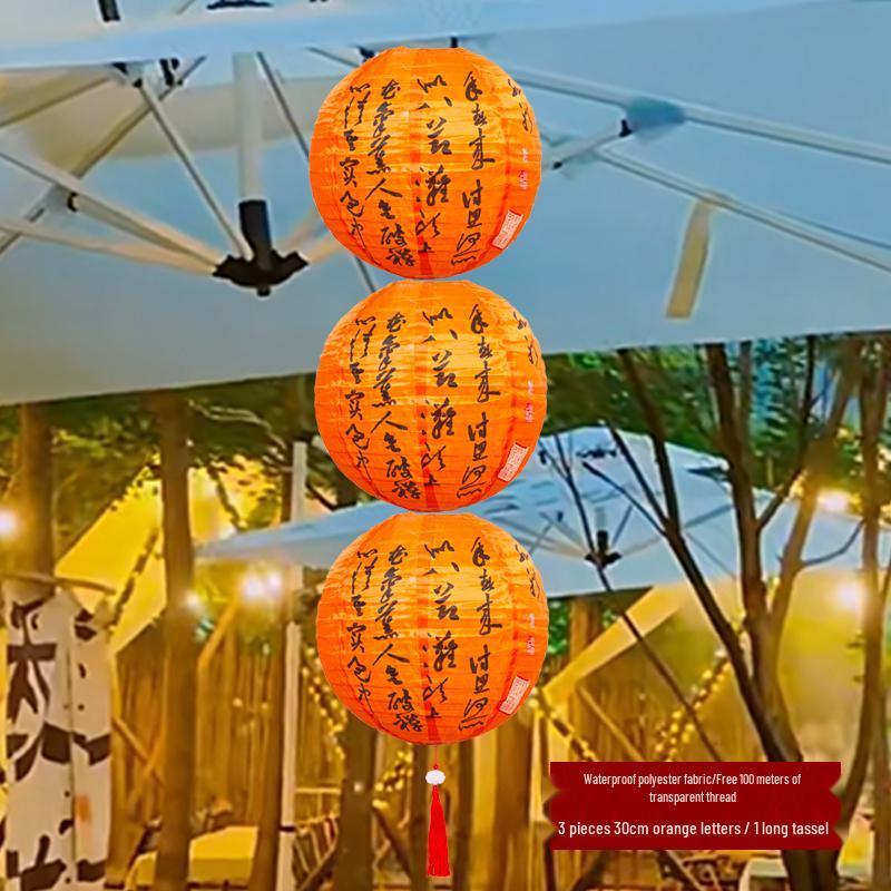 Waterproof Silk Lantern for Outdoor Mid-Autumn Festival Decor