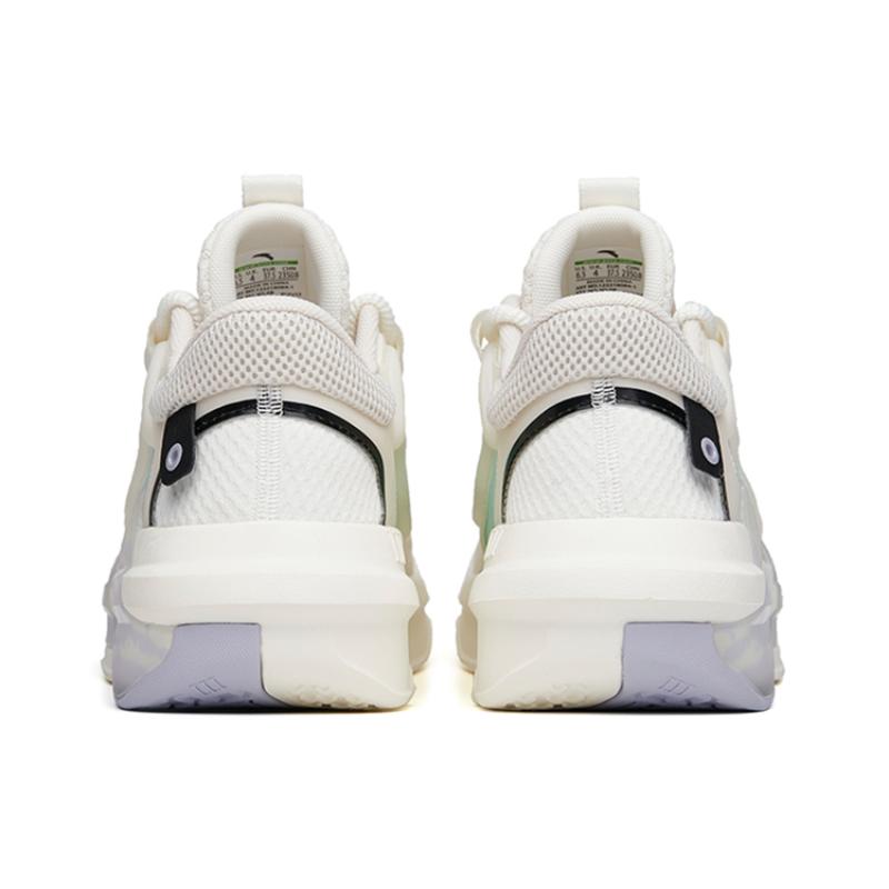 Anta Dominant 3.0 Anti-Slip Wear-Resistant Low-Top Skateboard Shoes Women's White Gray Sneakers 122218084-1