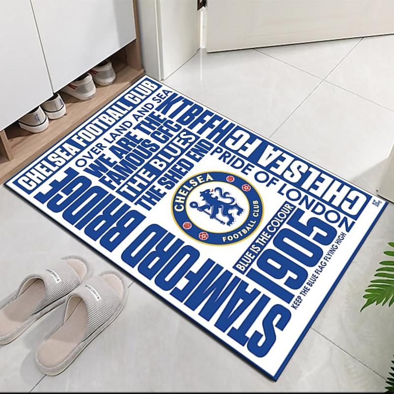 Chelsea Football Club Printed Carpet, for Office Chair Living Room Bedroom Kitchen Room Decor Gifts.
