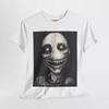 Unsettling Humanoid Face T-Shirt – Too Many Teeth & Empty Eyes Horror Art