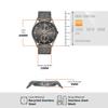 Holst Chronograph Multifunction Charcoal Steel Mesh Watch
