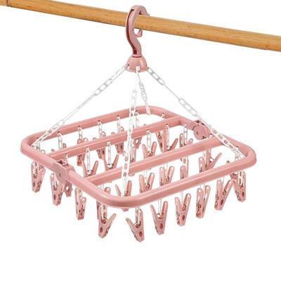 Drying Underwear Socks Clips With 32 Clothes Clips Foldable Clip And Drip Swivel Hangers For Clothes Lingerie Drying