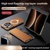 Premium Genuine Leather Magnetic Case For Huawei Mate X7 X6 X5 Smart Touch View No Flip For Answering Rotating Bracket Cover