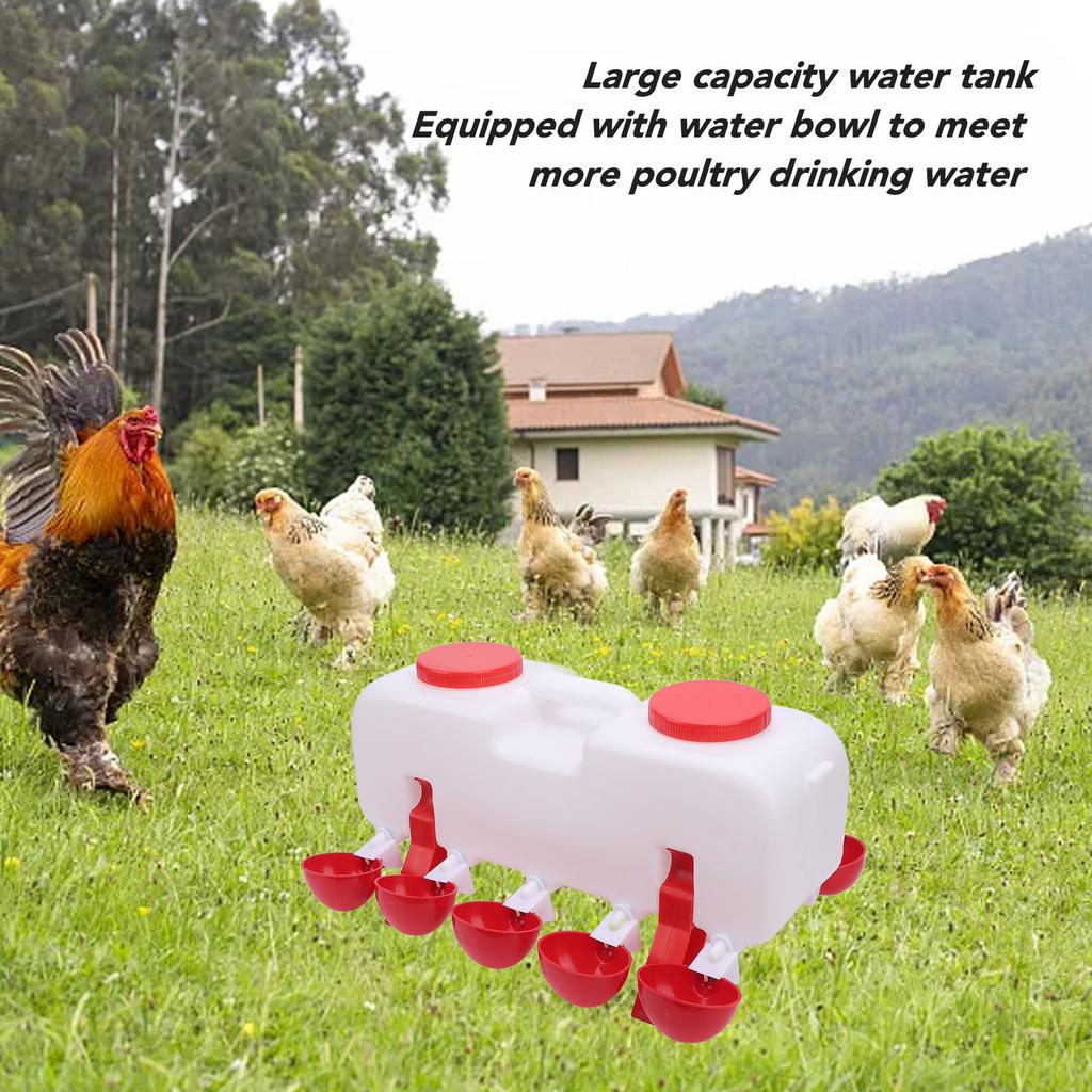 Self Filling Chicken Water Dispenser Long Lasting Sturdy Automatic Chicken Water Feeder Effortless Use Large Capacity for Duck