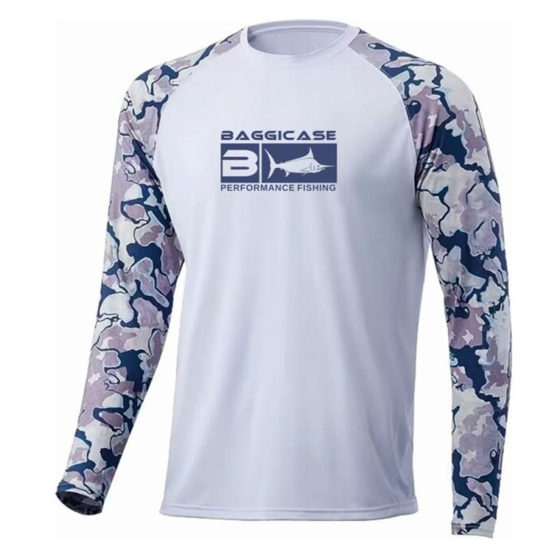 Fischerbekleidung Luya Langarm Rundhals T-Shirt Herren Sonnenschutz Schnelltrocknend Atmungsaktiv