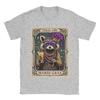 Unisex T-Shirts Feral Girl Mardi Gras Karneval Bunt Waschbär Einzigartig Baumwolle T-Shirts Kurzarm T-Shirt Rundhals Kleidung