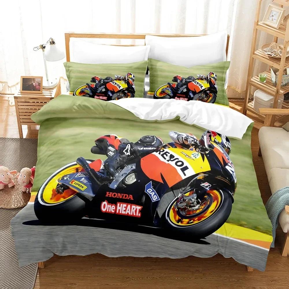 Luxury New 3D Print Motorcycle  Bedding Sets Duvet Cover Set With Pillowcase Twin Full Queen King Bedclothes Bed Linen
