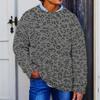 Men's Casual Long Sleeve Button Down Shirt with Leopard Print for Spring and Fall