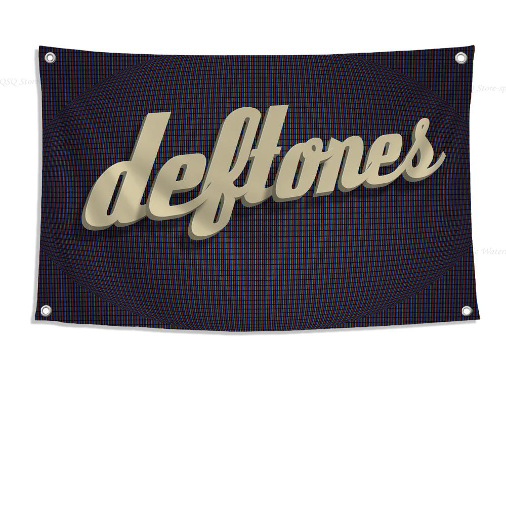 1 pz Bandiera Deftone Alternative Metal Bandiere E Stendardi Bandiera a Quattro Fori Poliestere Decorazione Esterna Stanza Estetica