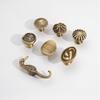1Pcs Single Hole Antique Drawer Knob Multi-size Vintage Cabinet Handle Luxury Round Door Handle Pulls Furniture Accessory