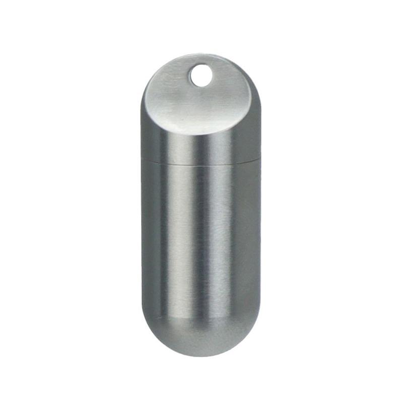 1Pcs Portable Mini Medicine Holder Waterproof Stainless Steel Capsule Box EDC Tool Pill Case Seal Bottle for Travel