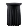Yousheng Cocktail Table Cover Spandex Stretch Round Cocktail Tablecloths with Wavy Drapes High Top Bar Table Skirts for Wedding Party Banquet Events