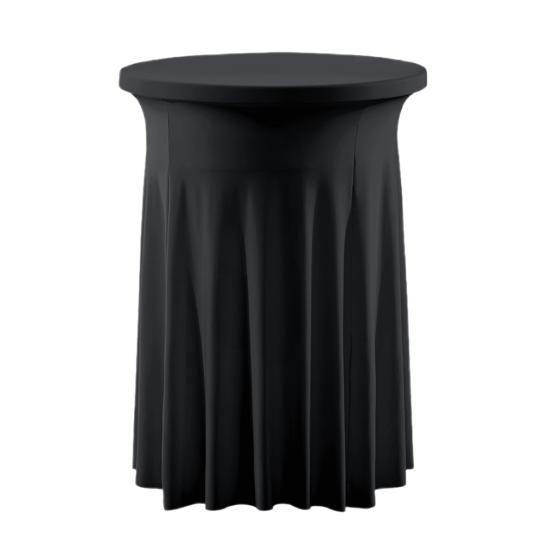 

Чехол для коктейльного стола Спандекс Стрейч Круглые Скатерти для коктейльного стола с Волнистыми Драпировками Юбки для Высоких Барных Столов для Свадебной Вечеринки Банкетных Мероприятий S чёрный