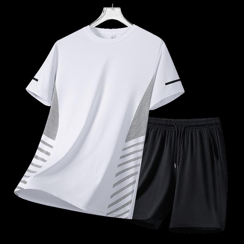 Men's Plus Size Quick-Dry Ice Silk Sports T-Shirt - Short Sleeve Summer Running Top