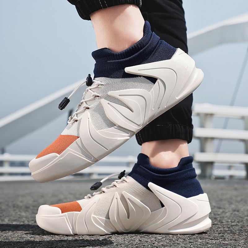 Men’s Sports Shoes Running Sneakers Students Jogging Shoes Lightweight Walking Socks Shoes Over Sized