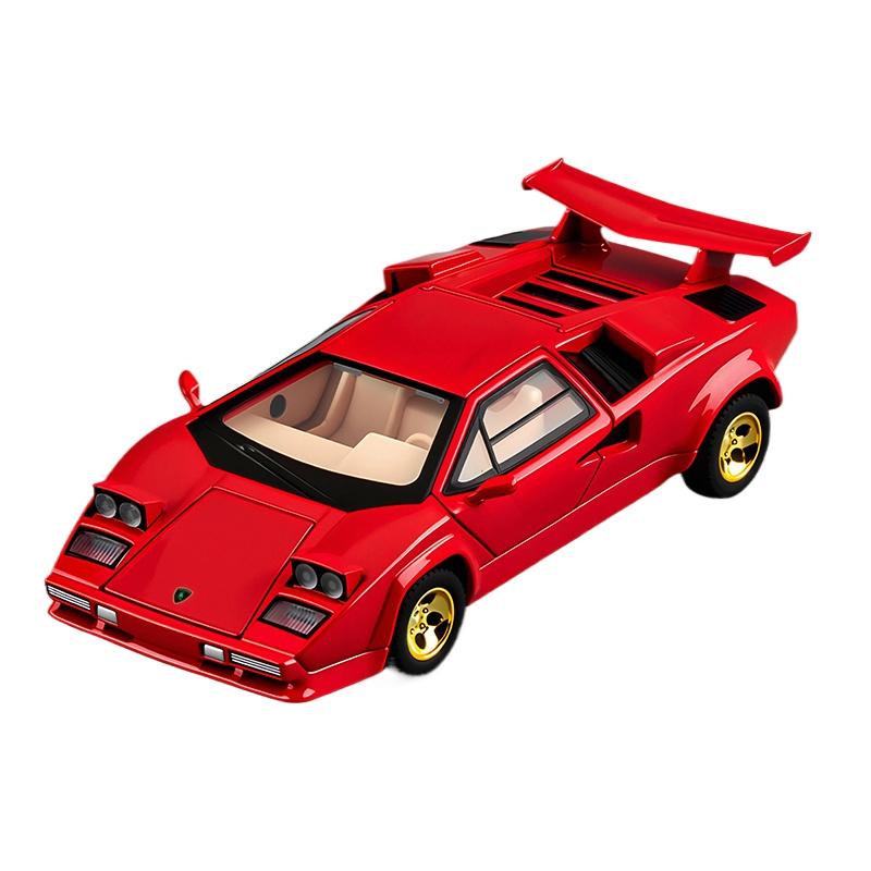 

1/32 Lamborghini Countach LP500S Суперкар Сплав Литий Під Тиском Іграшкова Модель Автомобіля Звук і Світло Відтягування Дитяча Іграшка Колекційні Предмети Подарунок на День Народження червоний