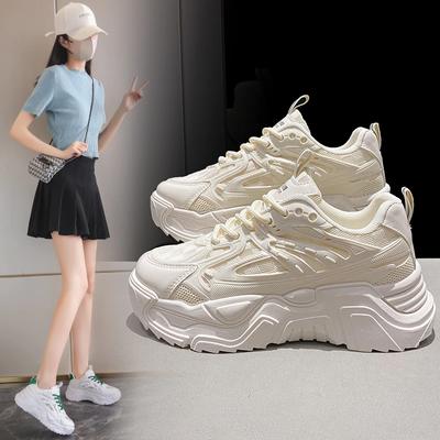 Fashion 2024 New Fashion Sports Shoes Thick Sole Heightened Casual Versatile Women's Shoes Breathable Mesh Running Shoes for Women