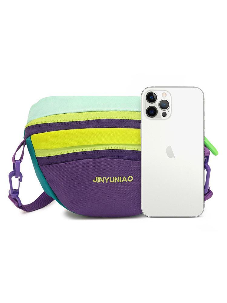 Modna torebka crossbody w bloki kolorystyczne dopaminowe - Mała, trendy torebka na ramię na lato 2025 na zewnątrz