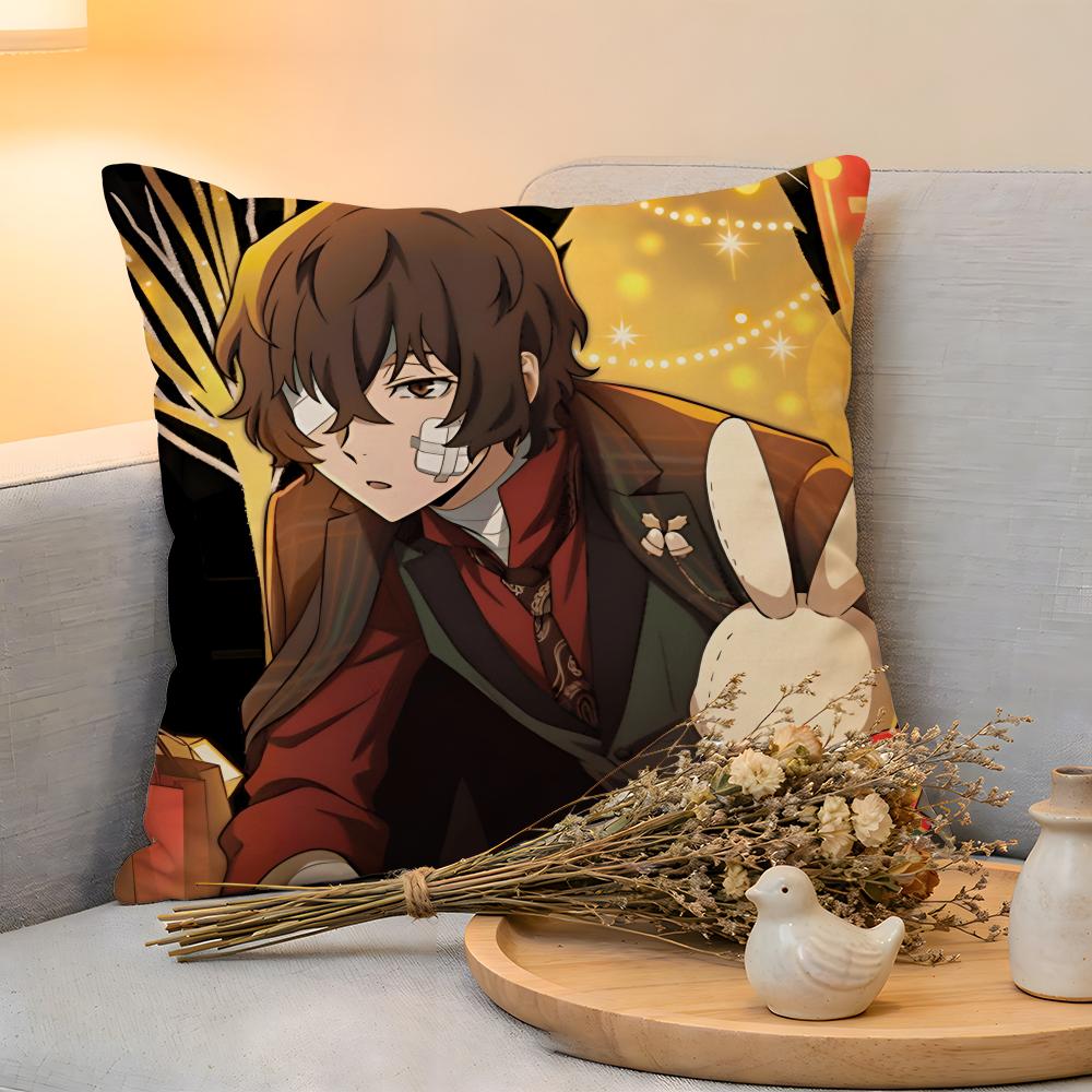 Cushion Cover Linen SkinFriendly Soft Decorative Case For Sofa Home Decor Cool OOsamu DDazai Anime Pillow cover