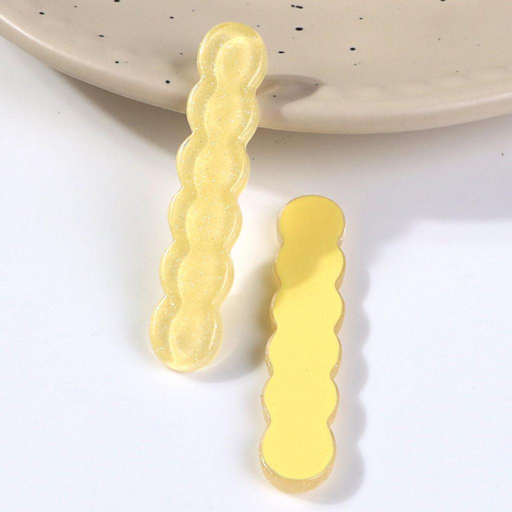 Shiny Glitter Geometric Oval Hair Clips for Women