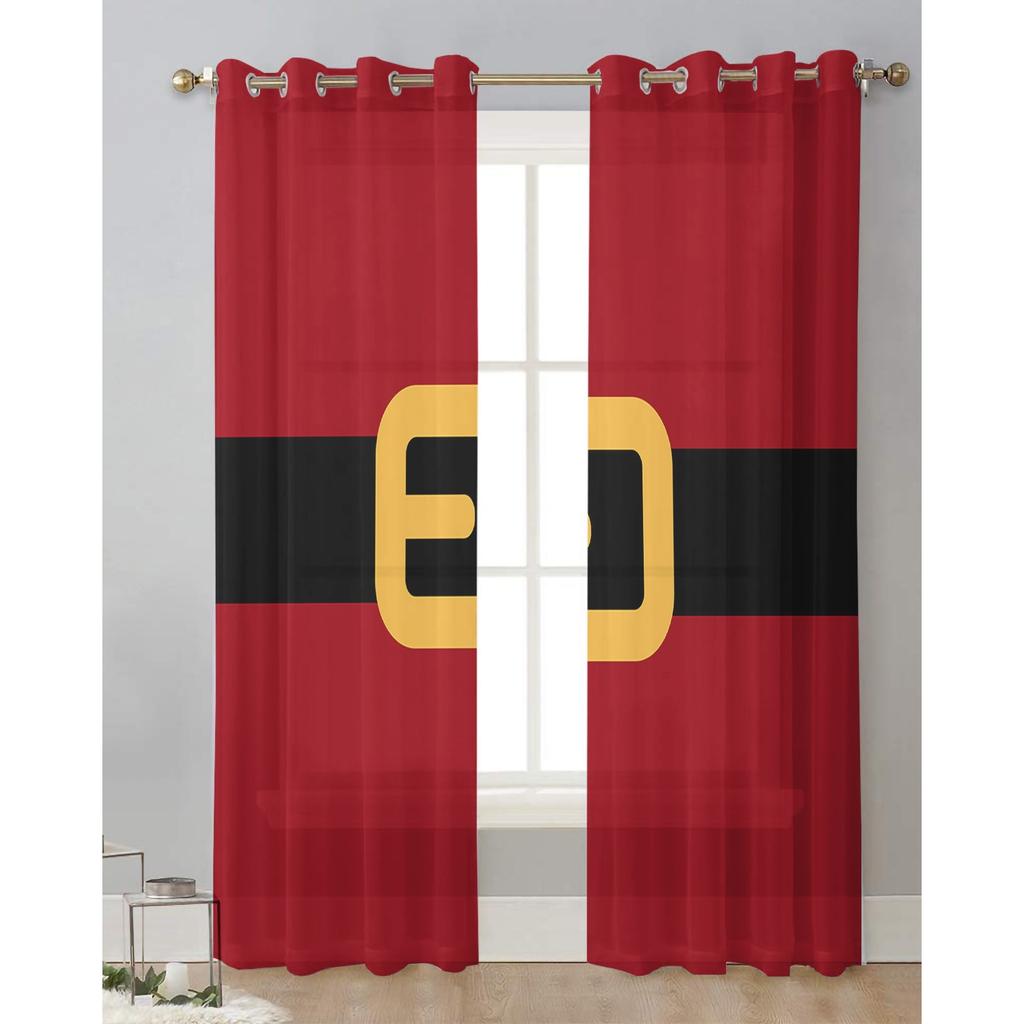 Jultomten Gåva Julgran Sovrum Voilegardin Fönsterbehandling Draperier Tyllgardiner för Vardagsrum Skira Gardiner