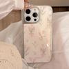 ins sweet pink tulip for apple 17/16 electroplated silver water condensation mobile phone case IP15 fresh 14 girl